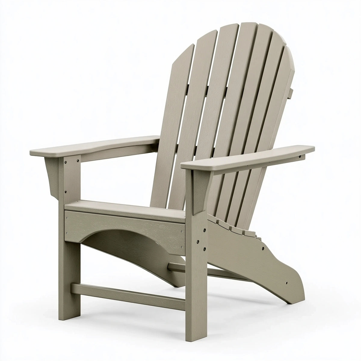 Sedia da giardino Adirondack 80 x 88 x 96 cm in plastica beige con braccioli