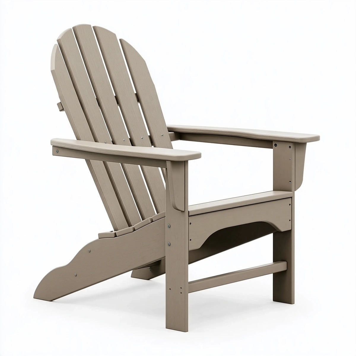 Sedia da giardino Adirondack 80 x 90 x 95 cm in legno beige con schienale inclinato